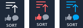 Sort by comments or likes