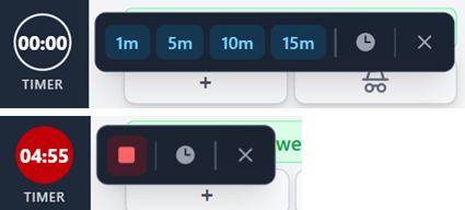 Timer presets submenu